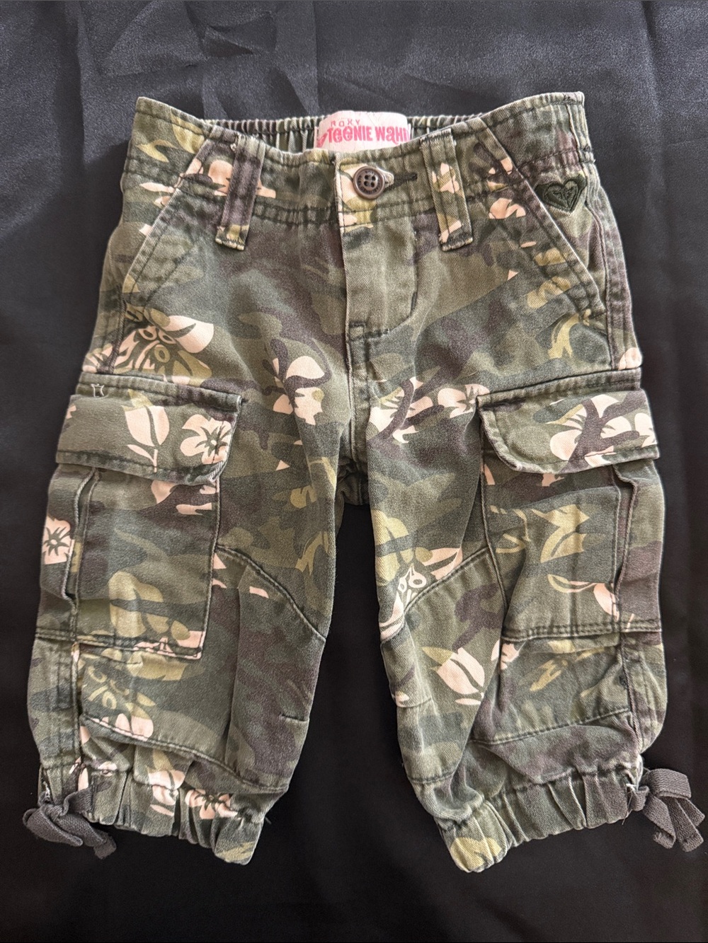 Roxy Girls Green Camo Floral 🌺 Cargo Pant
